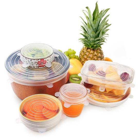 12 pcs Silicone Stretch lids set, 6 Sizes, Reusable Food Storage