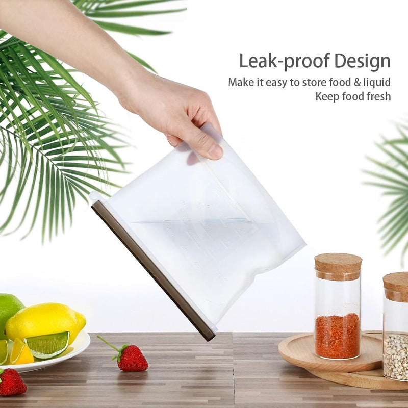 Zero-Waste Reusable Silicone Food Bags (4 pcs./set) - ECOINNOVA